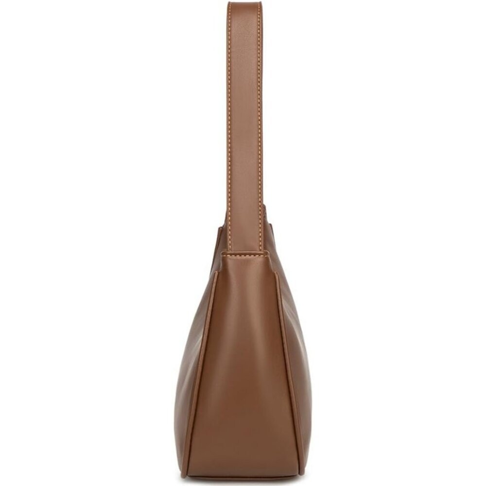 Women’s Chocolate Cute Hobo Tote Handbag Mini Clutch Purse with Zipper Closure - Picture 4 of 7